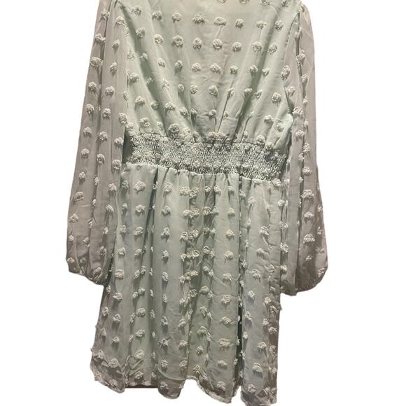 NWT Fashion Mint Green V Neck a line mini dress XL - Picture 3 of 4